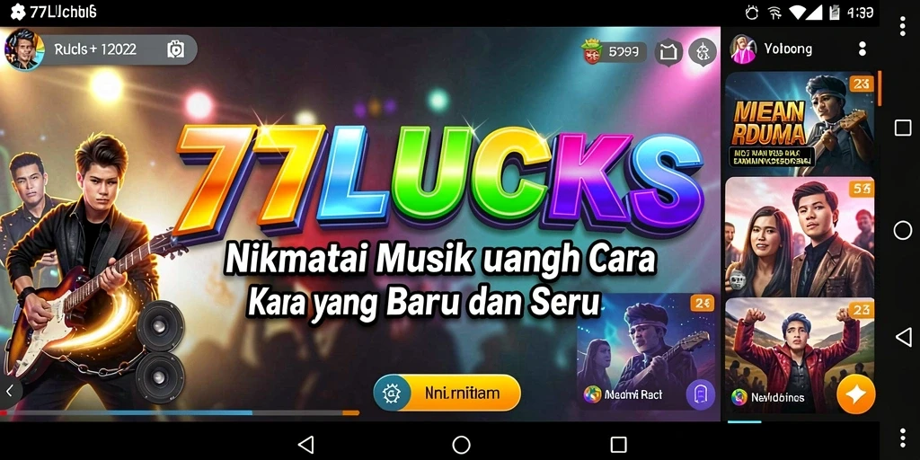 Tampilan menarik dari gameplay 77LUCKS dalam pengalaman musik.