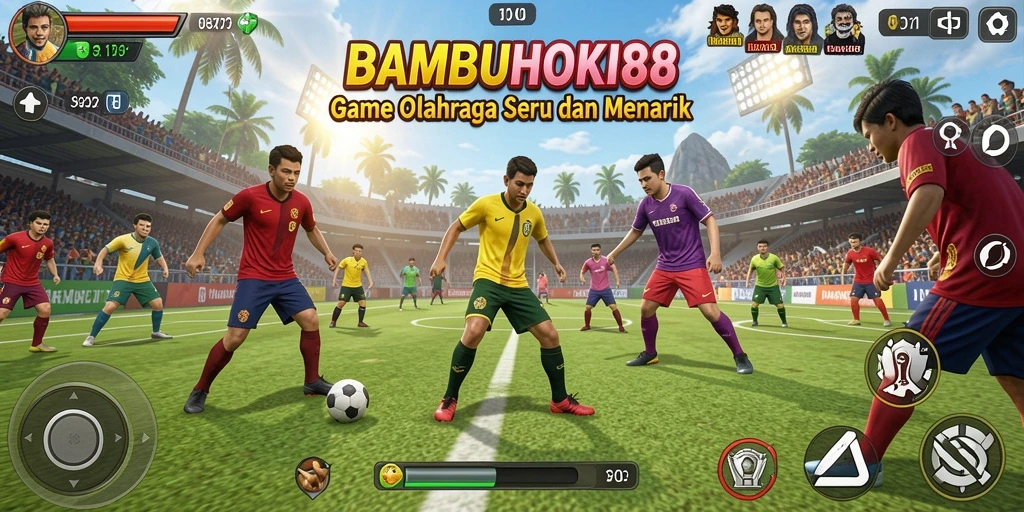 Tampilan gameplay seru dari BAMBUHOKI88 dalam aksi olahraga.