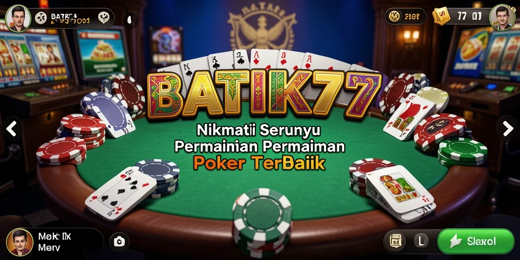 Gambaran gameplay BATIK77 yang seru dan menegangkan dalam permainan Poker.