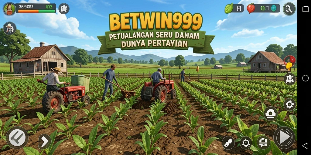 Tampilan gameplay BETWIN999 yang menampilkan keseruan bercocok tanam.