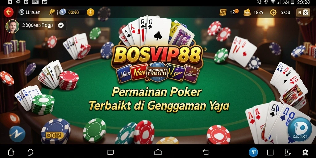 Tampilan gameplay Poker menarik di aplikasi BOSVIP88.