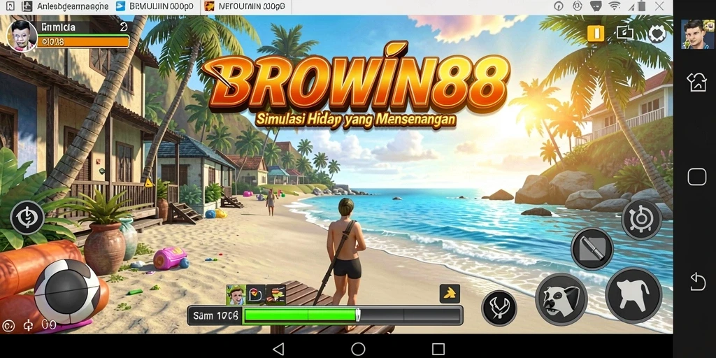 Screenshot menunjukkan gameplay simulasi yang menarik dan kreatif.