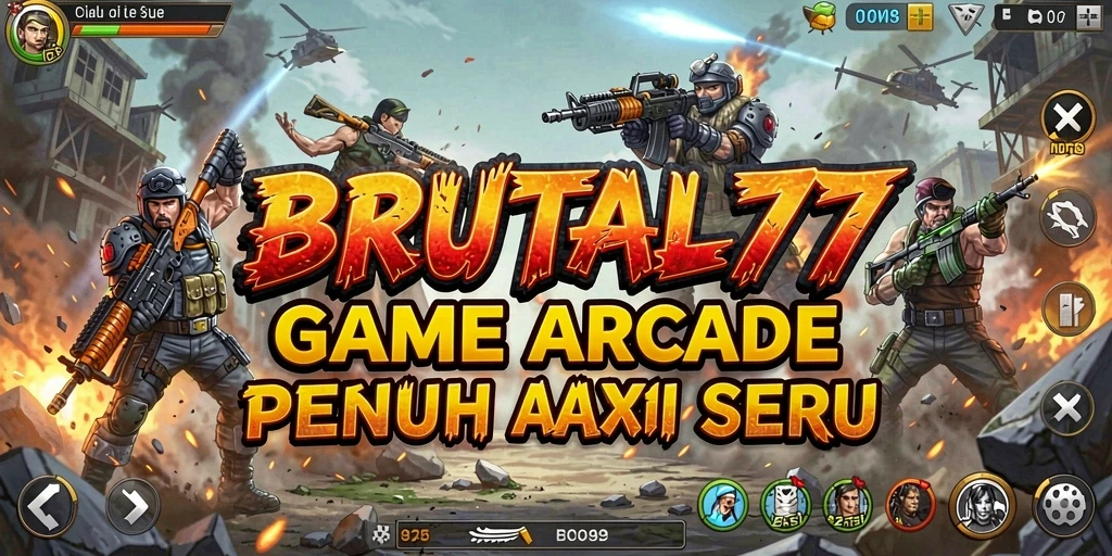 Tangkapan layar dari gameplay seru BRUTAL77.