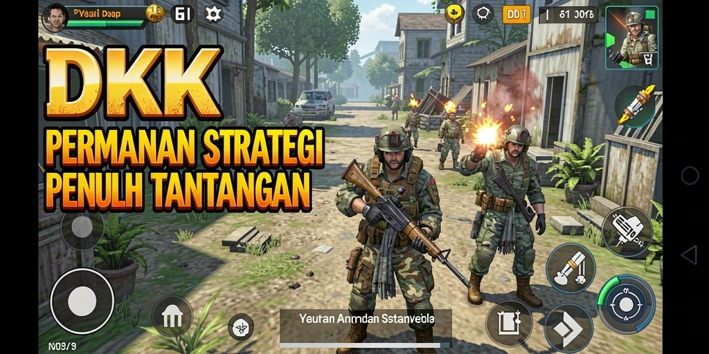 Tangkapan layar gameplay DKK yang menunjukkan pertempuran epik di medan perang.