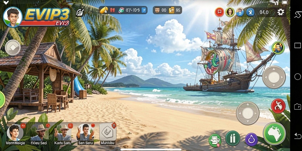 Tampilan gameplay EVIP3 yang seru dan interaktif dalam permainan Casual.