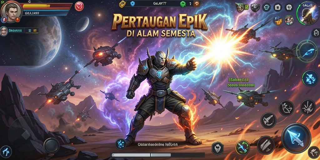 Tangkapan layar epic dari pertarungan seru di GALAXY77.