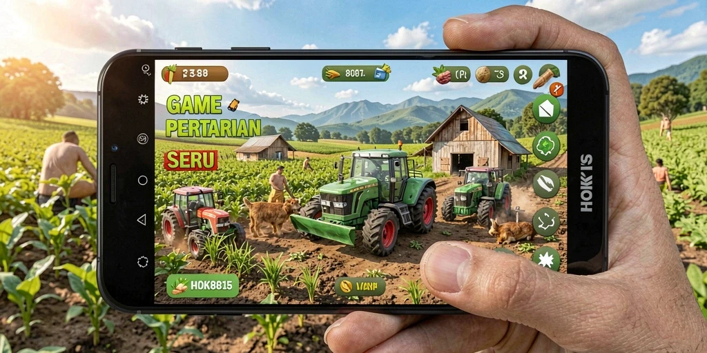 Tangkapan layar menampilkan gameplay HOKI8815 yang seru dan interaktif dalam pertanian.