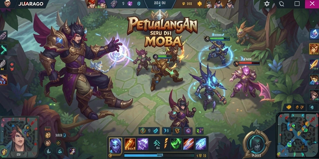 Tampilan gameplay mendebarkan di JUARAGO dengan aksi seru.