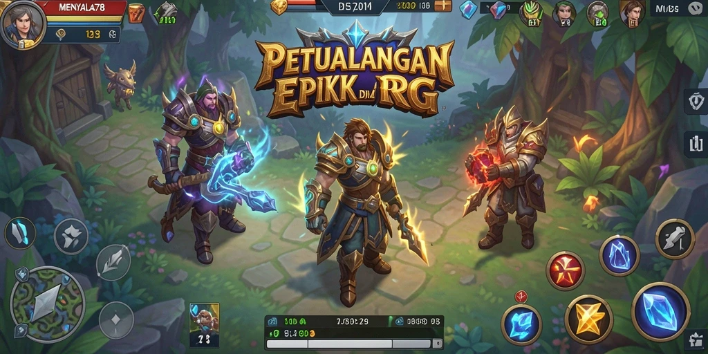 Screenshot MENYALA78 menampilkan pertempuran seru dalam dunia RPG.