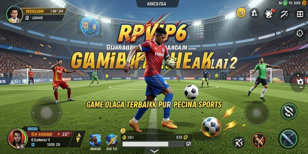 Screenshot gameplay RPVIP6 menampilkan aksi seru dalam pertandingan olahraga.