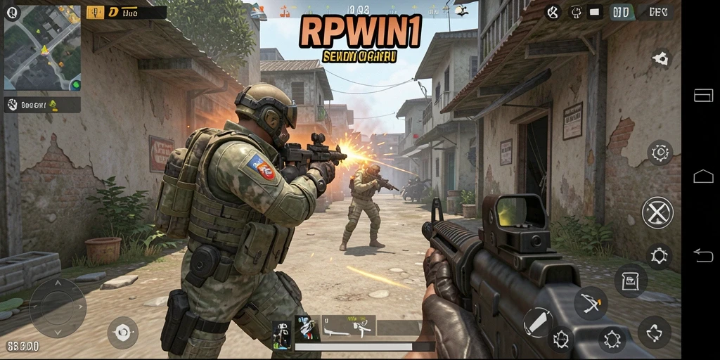 Tampilan gameplay RPWIN1 yang intens dan mendebarkan.