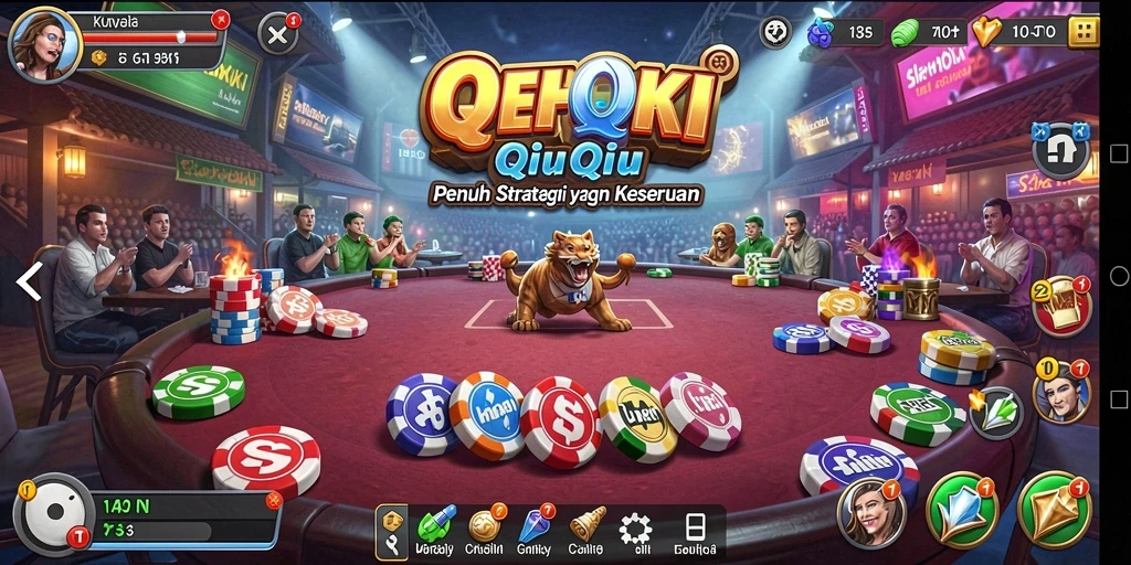 Tangkapan layar gameplay QiuQiu yang seru di SEHOKI.