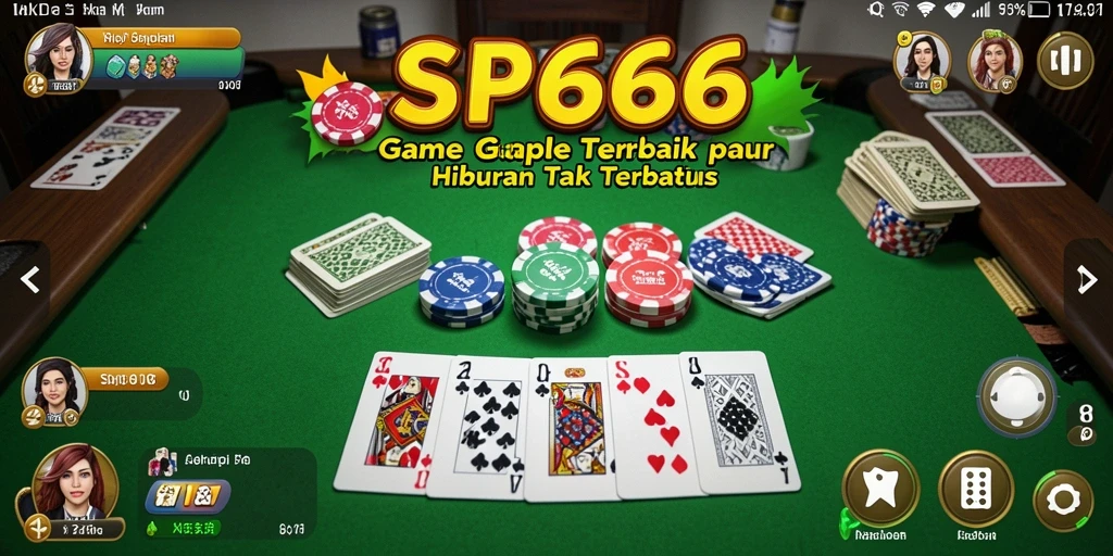 Screenshot gameplay SP666 menunjukkan keseruan bermain Gaple.
