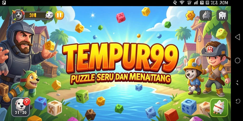 Tangkapan layar gameplay TEMPUR99 yang menampilkan tantangan Puzzle.