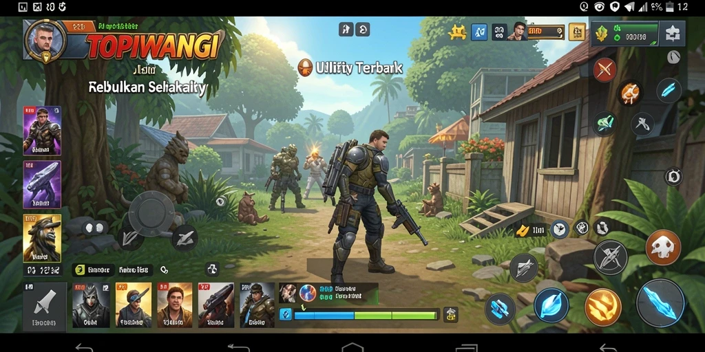 Tampilan utama aplikasi TOPIWANGI yang menampilkan fitur Utility.