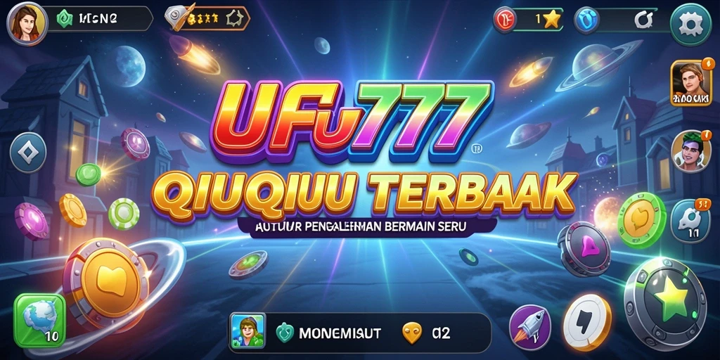 Screenshot utama menunjukkan gameplay seru QiuQiu di UFO777.