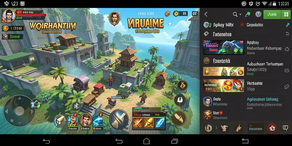 Screenshot V21 menampilkan antarmuka pengguna aplikasi Utility yang modern.