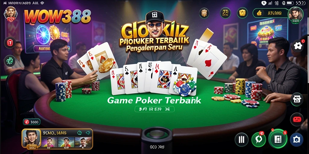 Gameplay Poker seru dengan fitur menarik di WOW388.